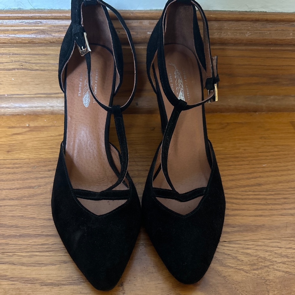 Free Prople strapped wedge heels